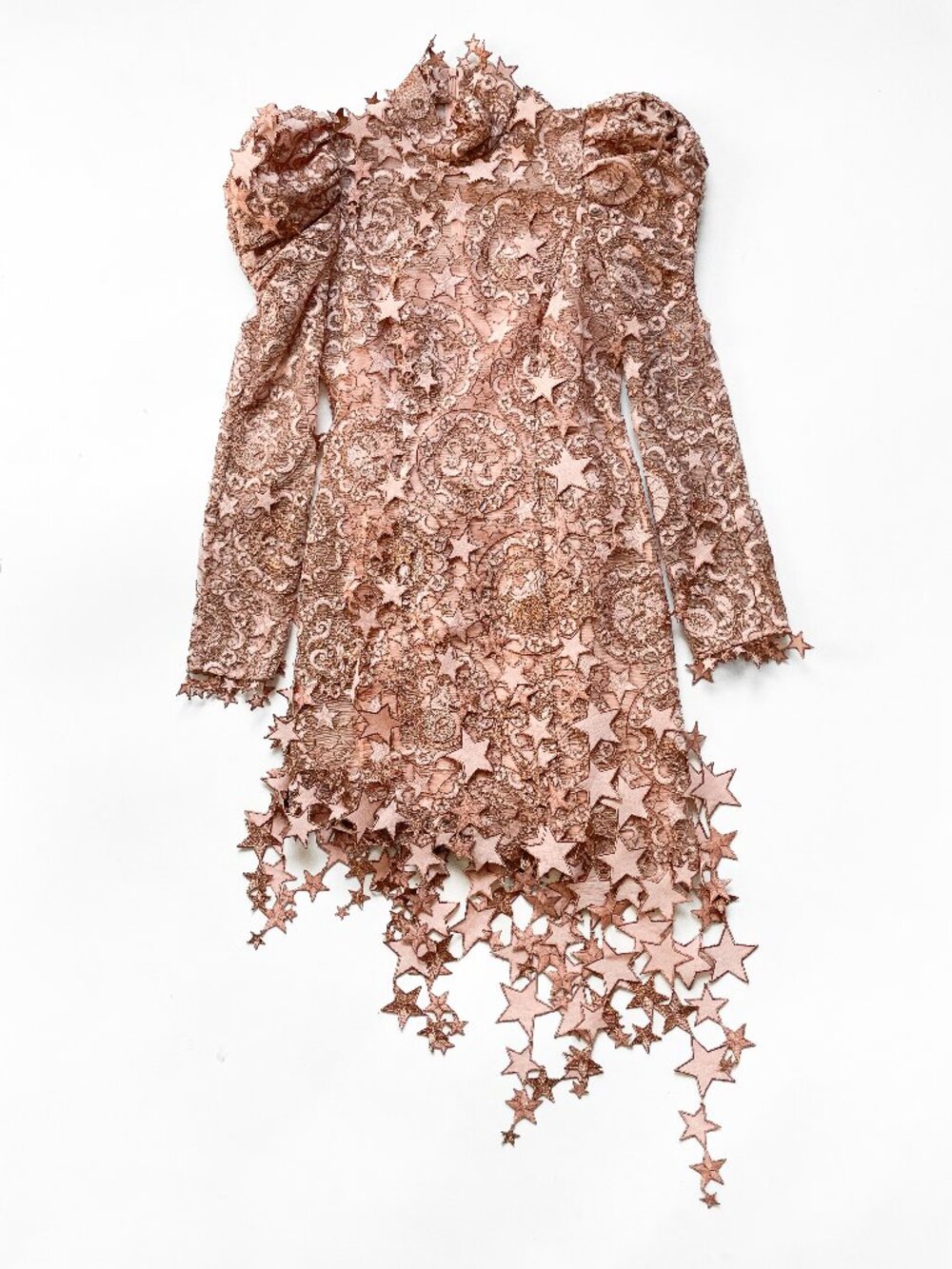 Zimmermann Celestial Zodiac Lace Mini Dress Lipstick Pink Size 0 US 4 - Picture 5 of 16